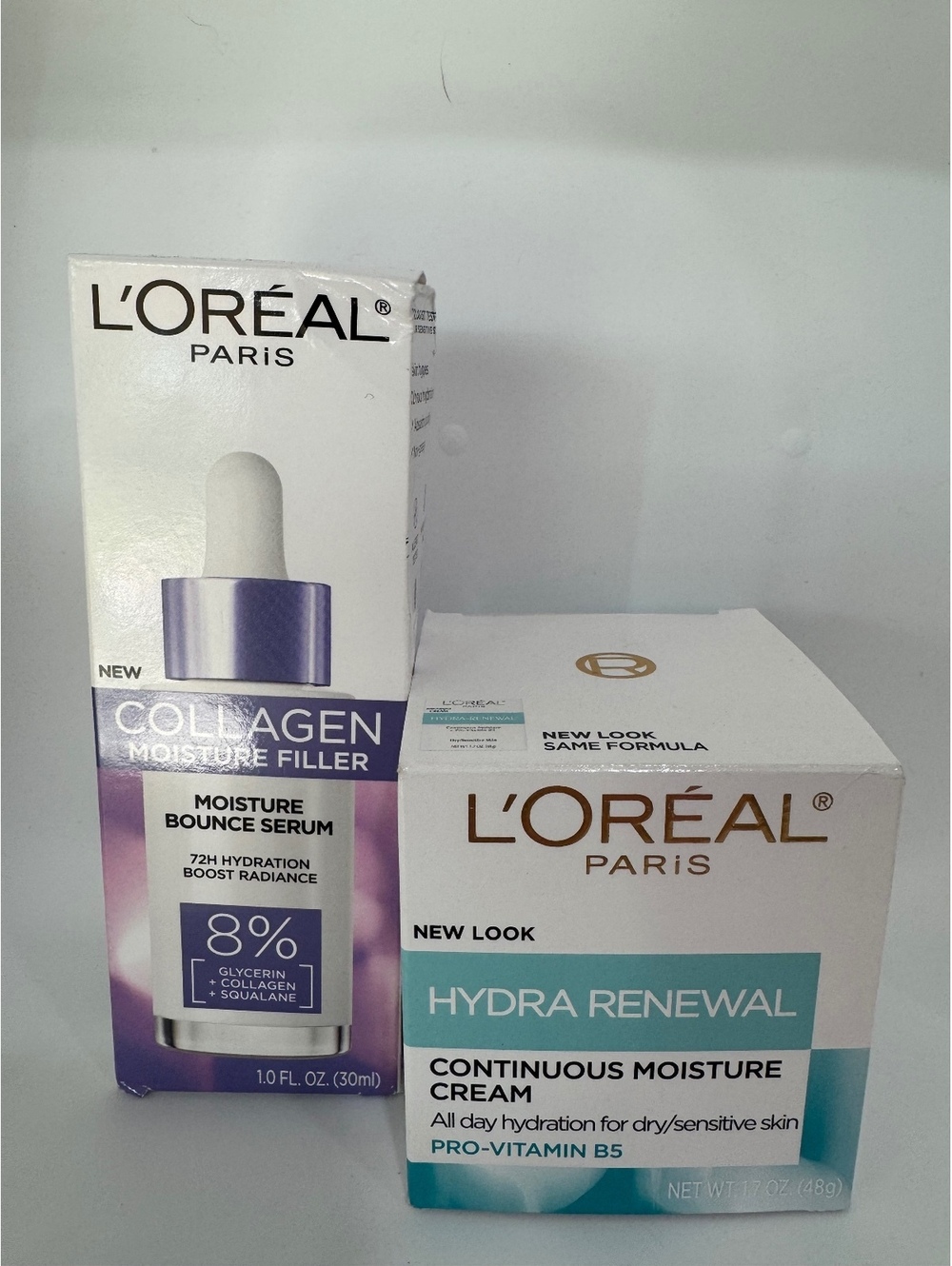 L'Oréal Paris Collagen Moisture Filler Bounce Serum & Hydra Renewal Moisture C